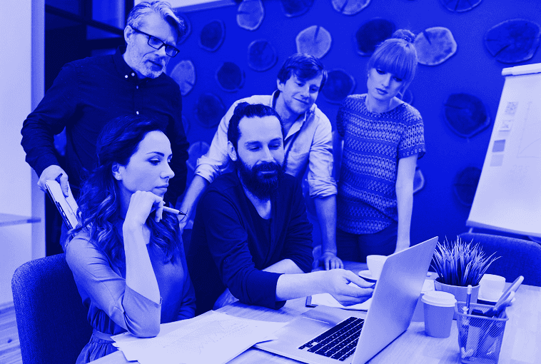 The Webguru team working together